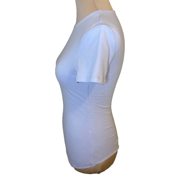 Abercrombie & Fitch Gray Soft Matte Seamless Tee Bodysuit Womens Size M #170 - Picture 2 of 8